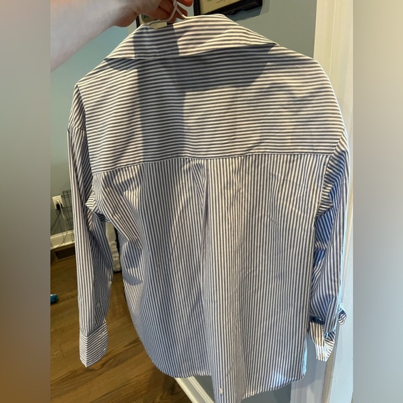 Blue and white stripe oversized button down Abercrombie - Picture 4 of 4
